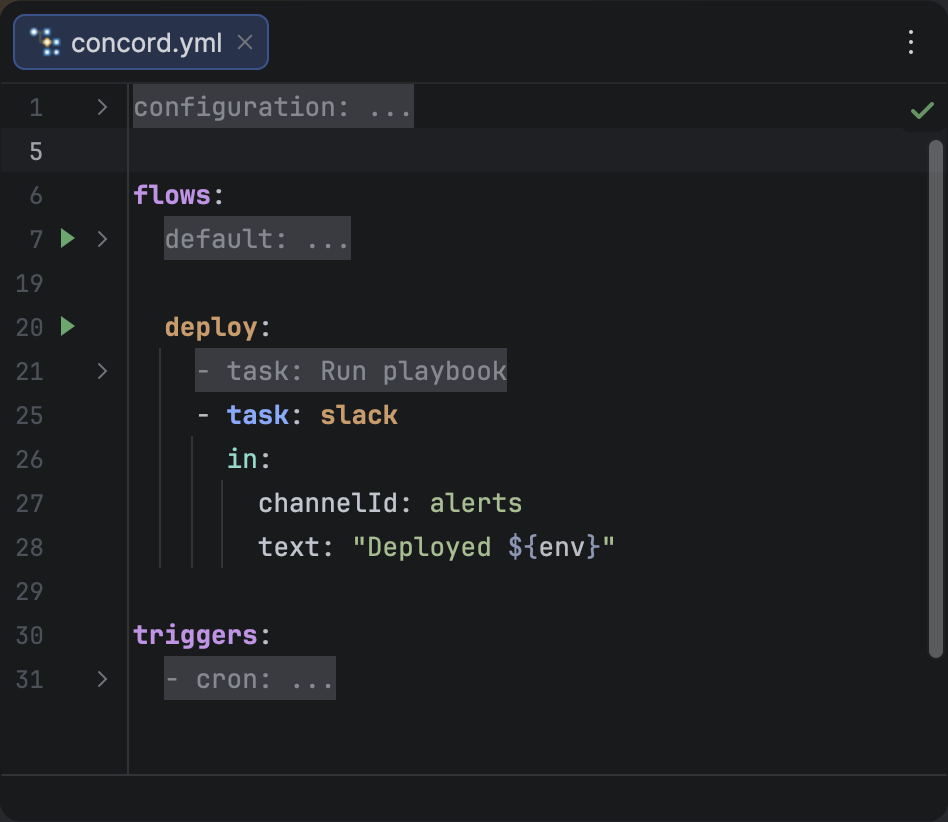 Code Folding | Concord IntelliJ Plugin